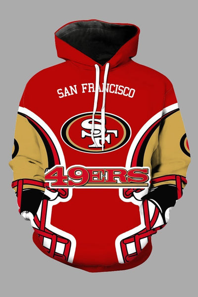 Street 3D 49ERS Printed Hooded Sweatshirt