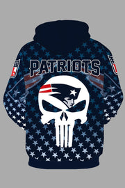 Street 3D New England Patriots  Digital Printed Hooded Sweatshirt