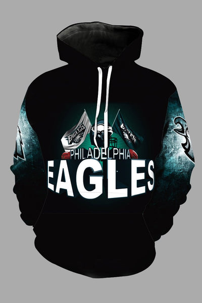 Street 3D Philadelphia Eagles Printed Hooded Sweatshirt