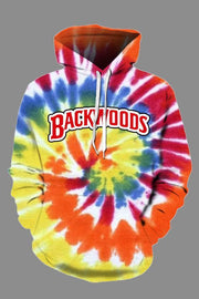 3D Tie-dye Backwood Printed Hooded Sweatshirt