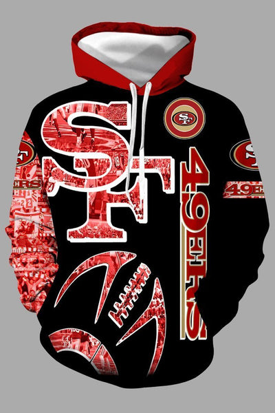 Street 3D 49ERS Printed Hooded Sweatshirt