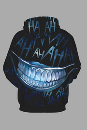 Street 3D Joker Printed Hooded Sweatshirt