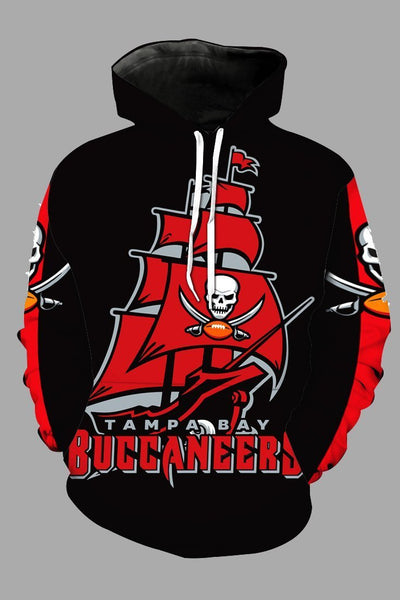 Street 3D Tampa Bay Buccaneers  Printed Hooded Sweatshirt