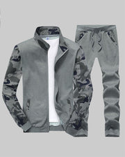 Camouflage Thin Fleece Long-sleeved Leisure Sports Two-piece Suit