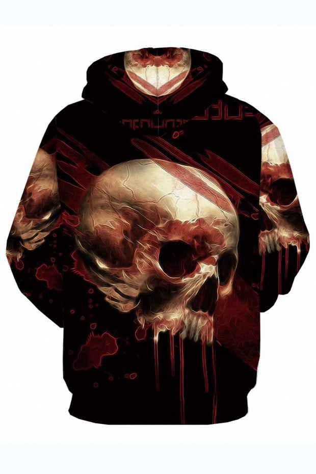 3D Cool Skull Printed Hoodie Sweatshirt