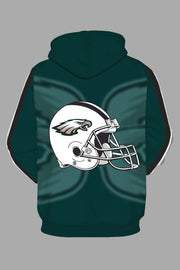 Street 3D Philadelphia Eagles Printed Hooded Sweatshirt