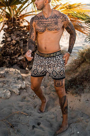 Hawaiian Casual Loose Straight Beach Shorts-Leopard