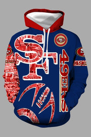 Street 3D 49ERS Printed Hooded Sweatshirt