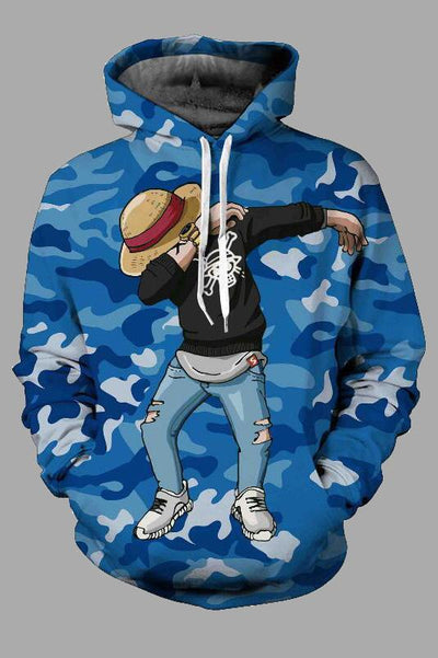 Street 3D Dab Pirate Print Hooded Sweatshirt