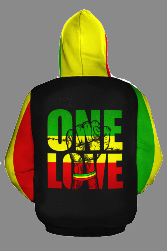 REGGAE ONE LOVE ALL-OVER HOODIE